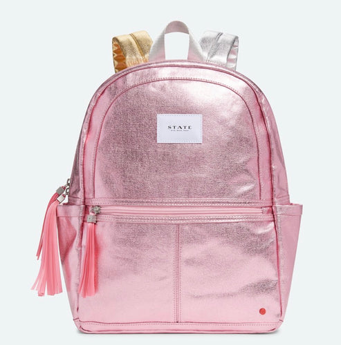 Pink/Silver Metallic Backpack Kane Travel