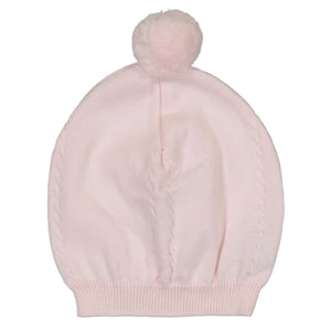 Pom Pom Cable Knit Hat