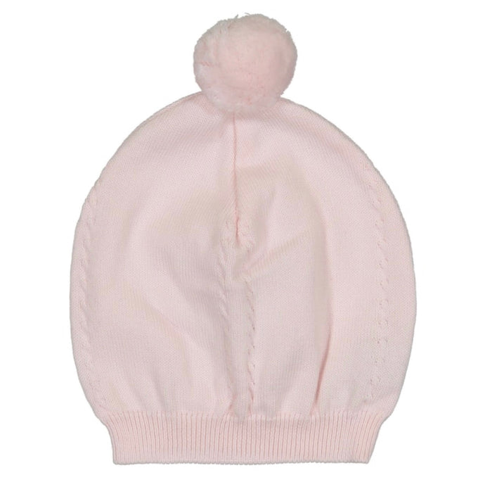 Pom Pom Cable Knit Hat