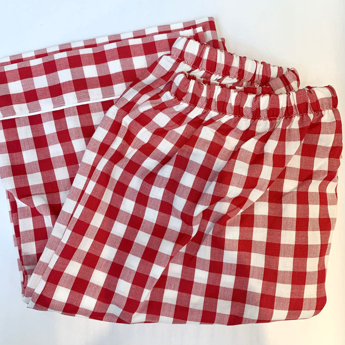 Adult, Red Check Pajama Pants