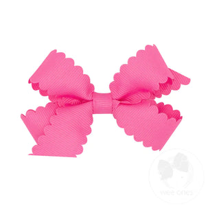 Mini Grosgrain Scalloped Edge Bow(9791)