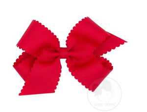 Medium Grosgrain Scalloped Edge Bow(9793)