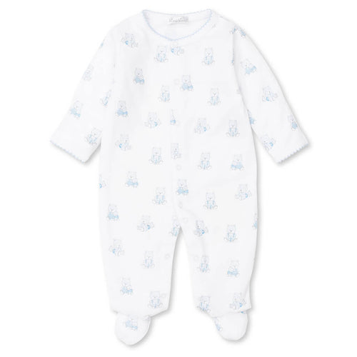 Bear Snuggles Zipper Footie, Blue