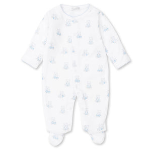 Bear Snuggles Zipper Footie, Blue
