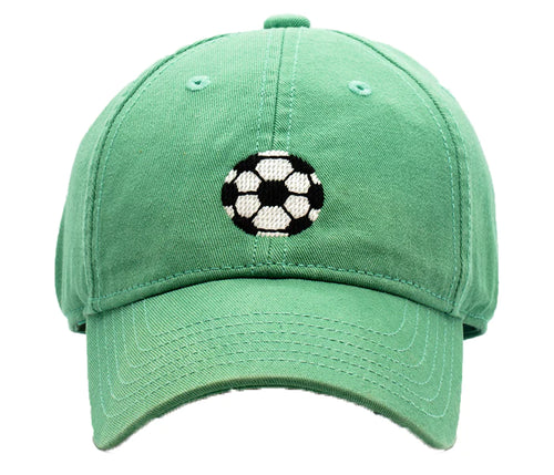 Kids Soccer Ball on Mint Baseball Hat
