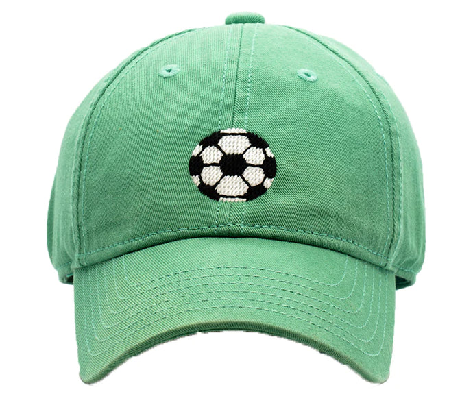 Kids Soccer Ball on Mint Baseball Hat