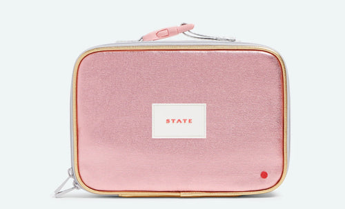 Pink/Silver Metallic Rodgers Lunch Box
