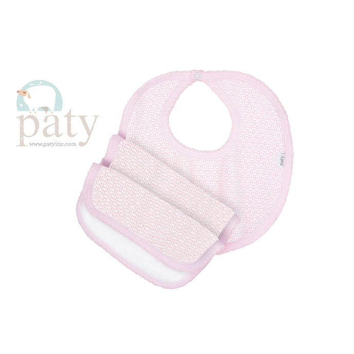 Paty Bib & Burp Set, Pink