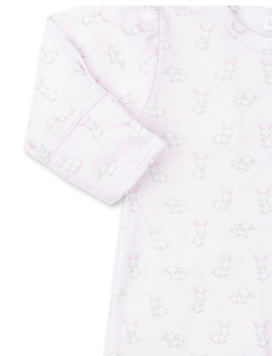 Gingham Bunnies Footie, Pink