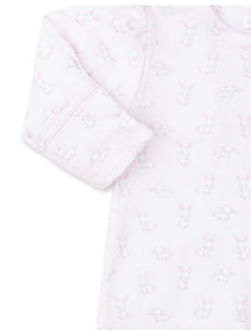 Gingham Bunnies Footie, Pink