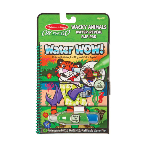 Water Wow! - Wacky Animals Water Reveal Flip Pad - On the Go Travel Activity
