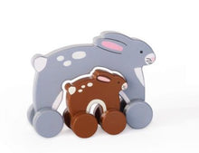 Mommy and baby push toy