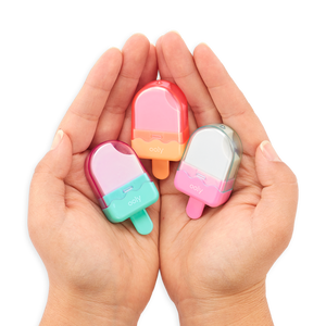 icy pop erasers - set of 3
