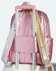 Pink/Silver Metallic Backpack Kane Travel