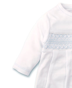 Charmed Hand Smocked Blue Sack Gown