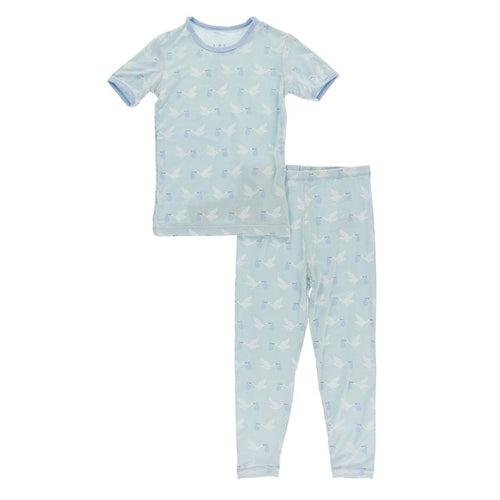 Pajama Set, Spring Sky Stork