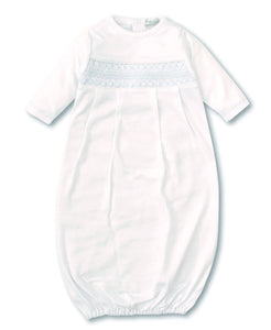 Charmed Hand Smocked Blue Sack Gown