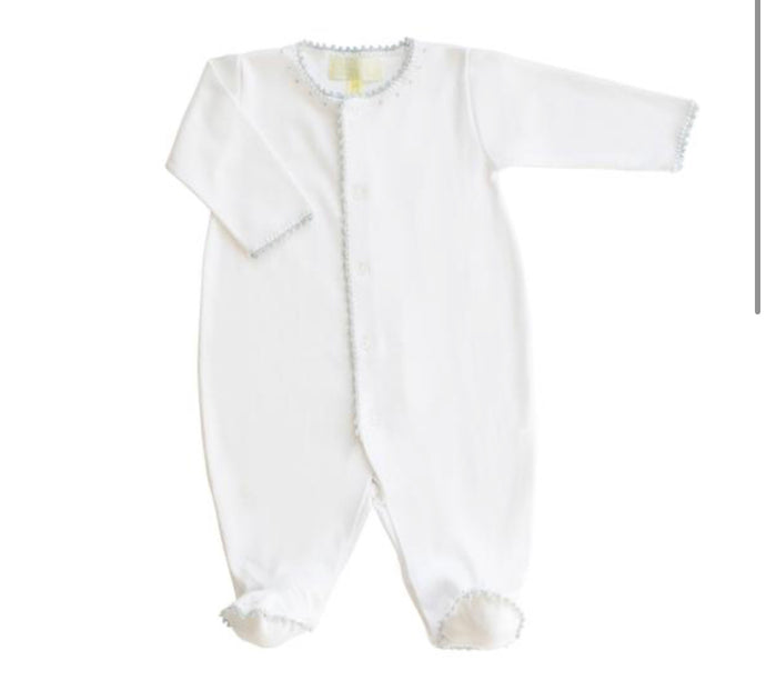 Jersey Footie Romper-Blue