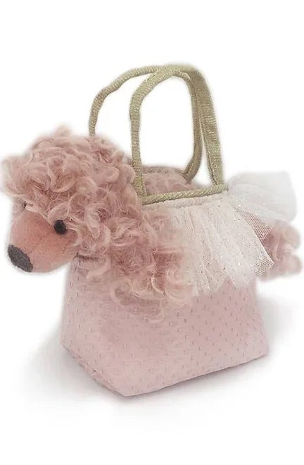 PRETTY POODLE PLUSH TOY IN PURSE 'OPHELIA'