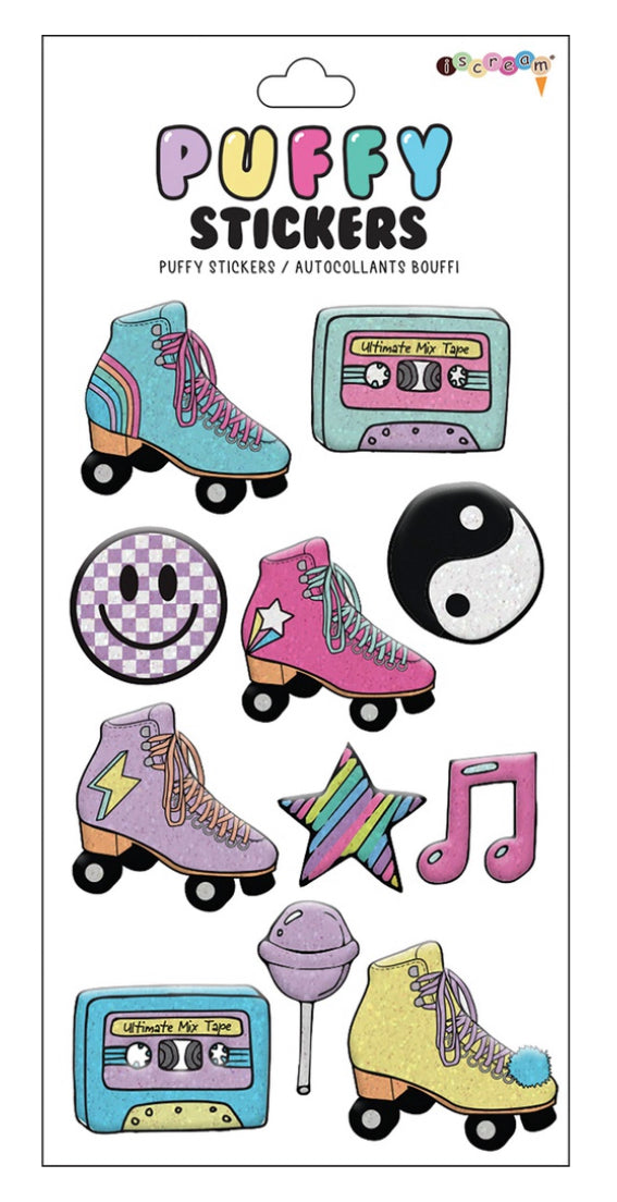 Let's Roll Puffy Stickers