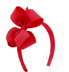 Small King Classic Grosgrain Bow on Headband
