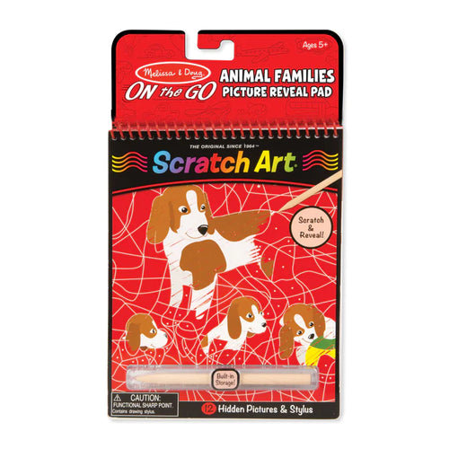 On the Go Scratch Art: Animal Families Hidden-Picture Pad