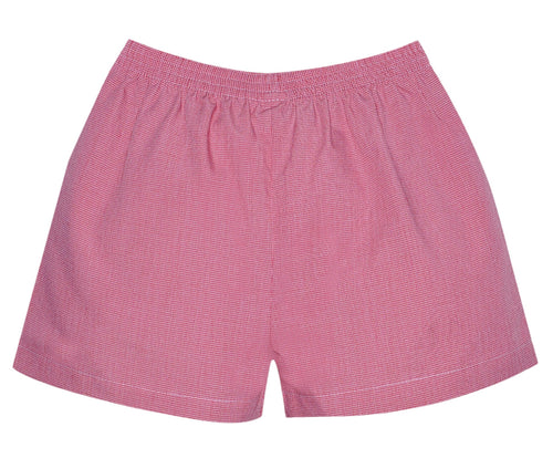 Red Micro Gingham Short
