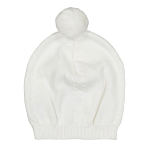 Pom Pom Cable Knit Hat