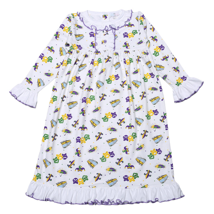 Mardi Gras Pima Night Gown
