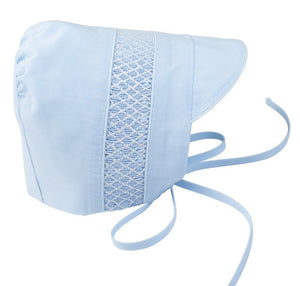 Blue Boys Smocked Bonnet