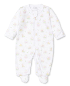 Jungle Kins Zipper Footie, Pink