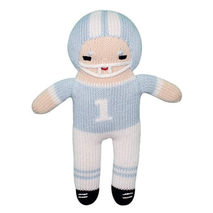 Football player 7” rattle, lt. blue