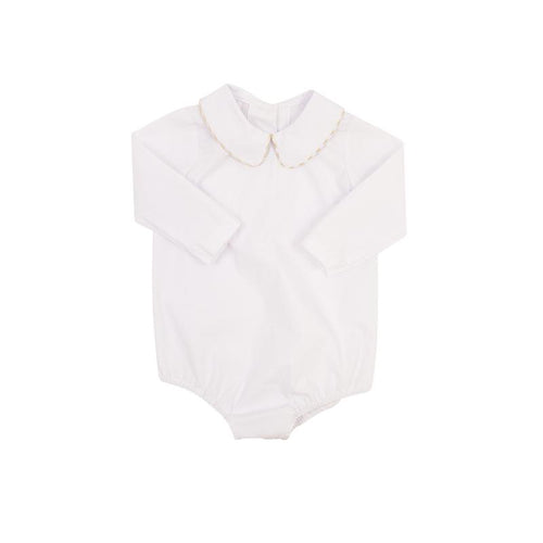 Peter Pan Collar Shirt(LS Woven) Khaki Gingham Trim