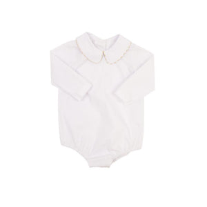 Peter Pan Collar Shirt(LS Woven) Khaki Gingham Trim