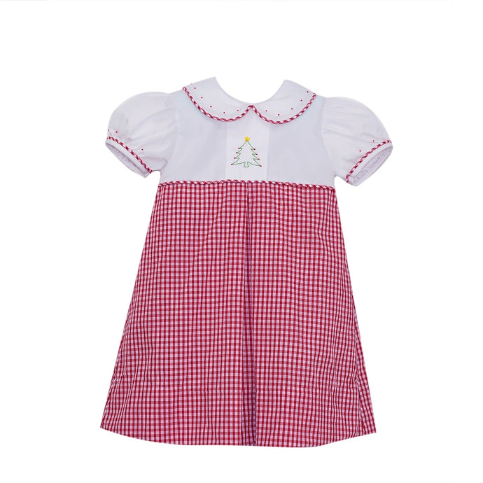 Red Christmas Tree Apron Dress