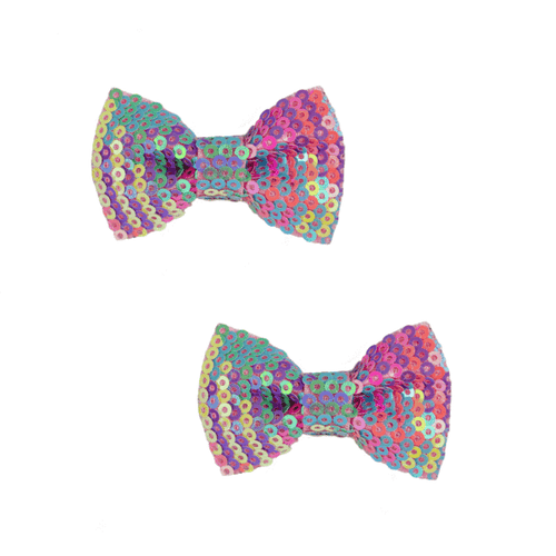 RAINBOW SEQUINS BOWS