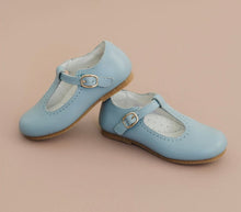Lamour Eleanor T-Bar Flat, Dusty Blue