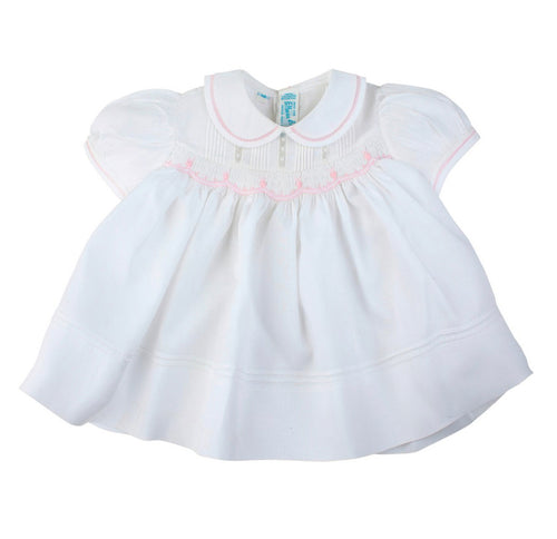 Rosebud Detail Smocked Dress