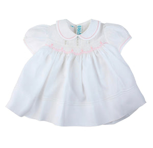 Rosebud Detail Smocked Dress