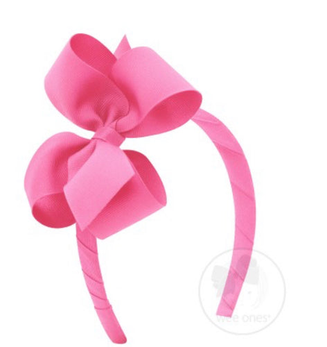 Small King Classic Grosgrain Bow on Headband