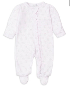 Gingham Bunnies Footie, Pink