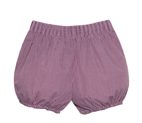 Maroon Gingham Bloomer