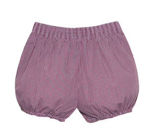 Maroon Gingham Bloomer