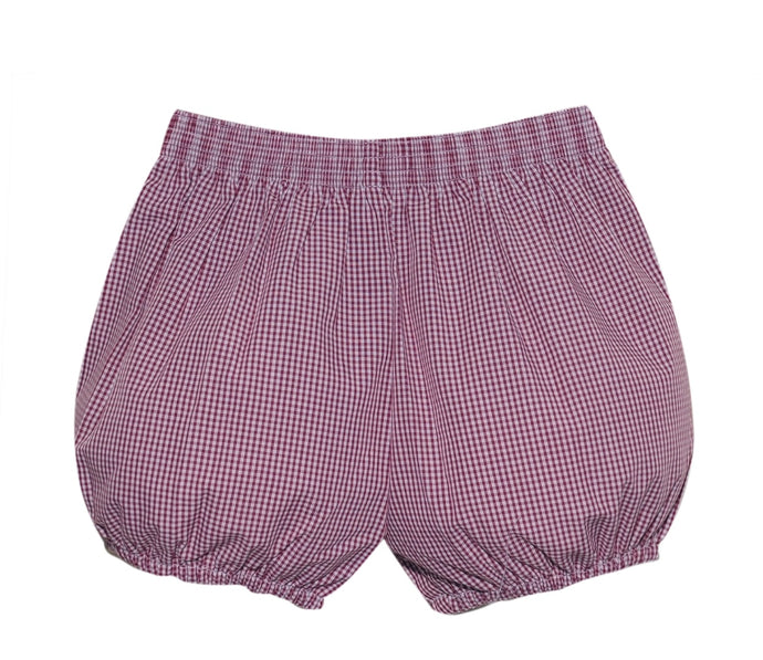 Maroon Gingham Bloomer