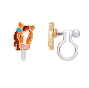 Clip-On Pretty Pony Earrings