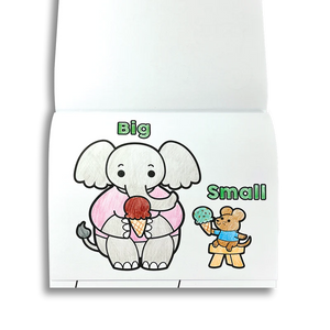 my first opposites toddler color-in book
