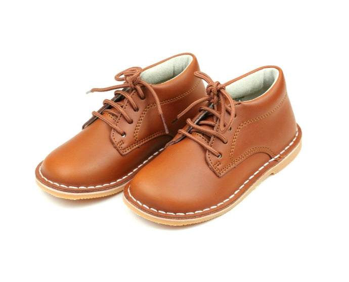 Tuck Lace Up Shoe, Cognac