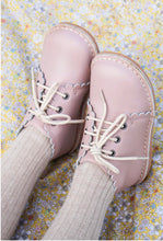 Georgie Scalloped Dusty Pink Lace Up Boot