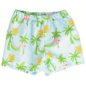 Boys Swim Trunk- Flamingo