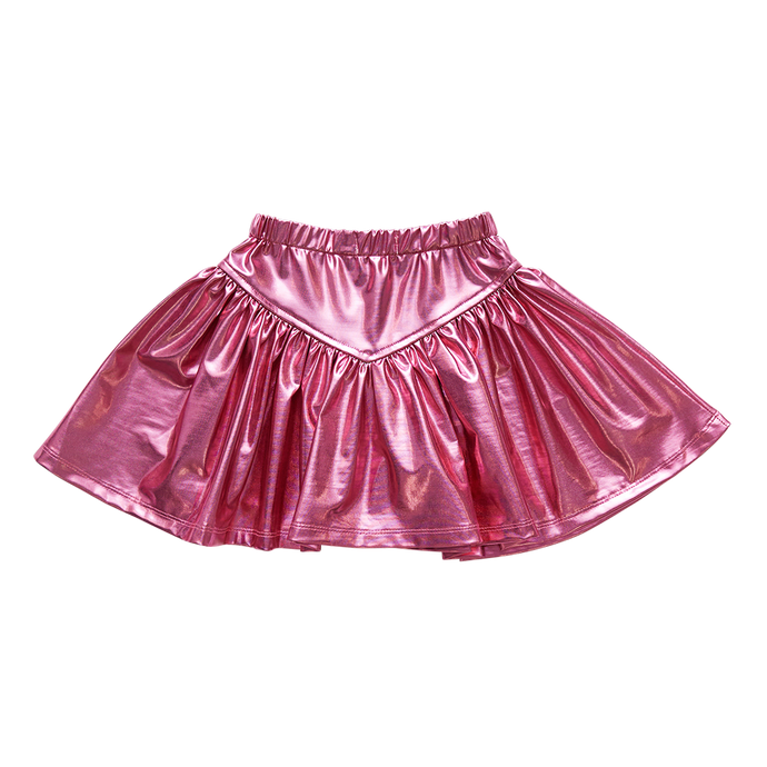 Girls Alexis Skirt, Pink Lame